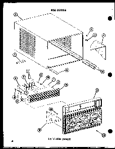 Exterior Parts Diagram and Parts List for 212D-3JM P54655-43R Amana Air Conditioner