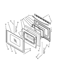 Door Parts Diagram and Parts List for AGR5630BDB0  Amana Range