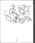 DOOR PARTS Diagram and Parts List for MPS225-10 P1104402M Amana Wall Oven