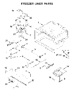 Freezer liner parts Diagram and Parts List for MFI2269FRB02  Maytag Refrigerator