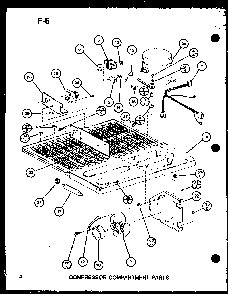 Compressor Compartment Parts Diagram and Parts List for TC18GG-P75535-11W  Amana Refrigerator