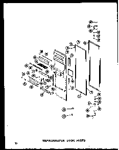 Refrigerator Door Parts Diagram and Parts List for SRI19W-C-P60340-37WC  Amana Refrigerator