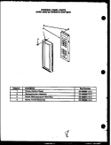 CONTROL PANEL PARTS Diagram and Parts List for MMO219  Amana Microwave