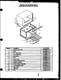 CABINET AND INTERIOR PARTS Diagram and Parts List for MMO219  Amana Microwave