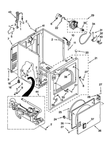 Cabinet Parts Diagram and Parts List for NGD4800VQ2  Amana Dryer