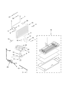 Lower Unit And Tube Parts Diagram and Parts List for JB36NXFXLE00  Jenn-Air Refrigerator