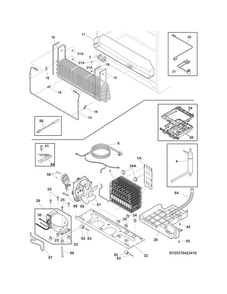 Cooling System Diagram and Parts List for CFD28WIQB6  Crosley Refrigerator