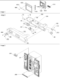 Façade Dispenser Cover & Elec. Brkt Assy Diagram and Parts List for SSD522VS P1320307W S Amana Refrigerator