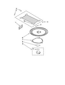 Turntable Parts Diagram and Parts List for MMV4203WW0  Maytag Microwave