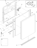 Door Diagram and Parts List for DWA33AW P1318604W Amana Dishwasher