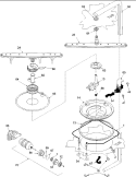 Motor Diagram and Parts List for DWA33AW P1318604W Amana Dishwasher
