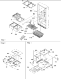 Shelving Assy Diagram and Parts List for BC21VW P1325016W W Amana Refrigerator