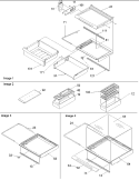 Deli, Shelves, Crisper Assy, Accessories Diagram and Parts List for ARS2604AW PARS2604AW0 Amana Refrigerator