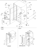 Cabinet Parts Diagram and Parts List for ARS2364AW PARS2364AW0 Amana Refrigerator