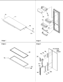 Refrigerator Door, Trim & Handles Diagram and Parts List for ARS9107AS PARS9107AS0 Amana Refrigerator