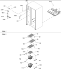 Freezer Shelves & Lights Diagram and Parts List for ARS9107AS PARS9107AS0 Amana Refrigerator