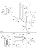 Drain, Rollers & Evaporator Diagram and Parts List for ARS9107AS PARS9107AS0 Amana Refrigerator