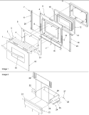 Oven Door and Storage Door Diagram and Parts List for ARTC7522CC P1143817NCC Amana Range