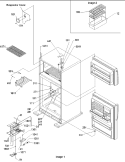 Door Hinges, Fz Duct, MK Cont Assy Diagram and Parts List for TN21V2C P1315907W C Amana Refrigerator