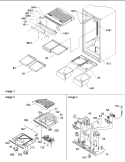 Interior Cabinets & Drain Block Assy Diagram and Parts List for TN21V2C P1315907W C Amana Refrigerator