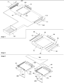 Shelving & Crisper Frame Assy Diagram and Parts List for TN21V2C P1315907W C Amana Refrigerator