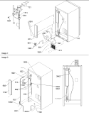 Cabinet Back Diagram and Parts List for TN21V2C P1315907W C Amana Refrigerator
