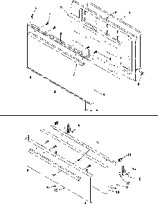 Oven Door And Broiler Door Diagram and Parts List for ARO3100L-P1143334NL  Amana Range