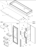 Refrigerator Door Trim Diagram and Parts List for ARS236XAW PARS236XAW0 Amana Refrigerator