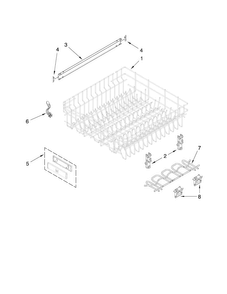 Upper Rack And Track Parts Diagram and Parts List for JDB3200AWS2  Jenn-Air Dishwasher