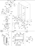 Drain, Rollers, and Evap Assy Diagram and Parts List for ARS236XAW PARS236XAW0 Amana Refrigerator