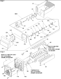 Ice Bucket Auger & Ice Maker Parts Diagram and Parts List for ARS236XAW PARS236XAW0 Amana Refrigerator