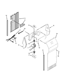 Air Flow Parts Diagram and Parts List for ASD2526VES00  Amana Refrigerator