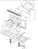 Outer Case, Rack, Lights and Filters Diagram and Parts List for MVH350E P1323206M Amana Microwave