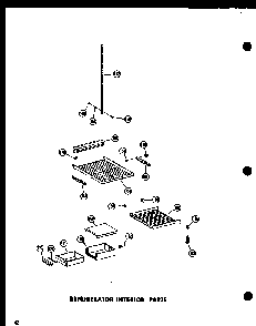 Refrigerator Interior Parts Diagram and Parts List for SRN22N-C-P60201-78WC  Amana Refrigerator
