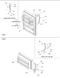 Door Handles & Door Shelves Diagram and Parts List for TR18V2E P1315705W E Amana Refrigerator