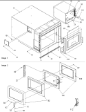 Outercase Assembly & Door Assembly Diagram and Parts List for MC52200 P1199501M Maytag Microwave