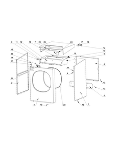 Cabinet Parts Diagram and Parts List for MXS20PNATS  Maytag Washer