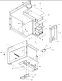 Magnetron / Stirrer Motor Diagram and Parts List for CRC18T2OG P1304443M Amana Microwave