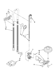 Fill, Drain And Overfill Parts Diagram and Parts List for MDB6769AWQ3  Maytag Dishwasher