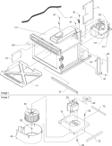 Splash Shield / Blower Diagram and Parts List for HDC12A P1323002M Amana Microwave