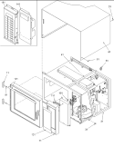Outer Cabinet Diagram and Parts List for I2000 P1324903M Amana Microwave