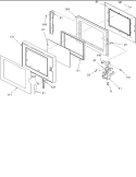Door Assembly Diagram and Parts List for I2000 P1324903M Amana Microwave