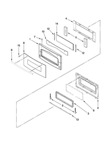 Oven Door Parts Diagram and Parts List for JJW7530DDW19  Jenn-Air Wall Oven