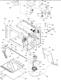 Internal Components Diagram and Parts List for I2000 P1324903M Amana Microwave