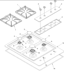 Main Top Diagram and Parts List for AKS3030WW P1142527NWW Amana Cooktop