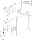 Door Diagram and Parts List for ADW650RAW PADW650RAW0 Amana Dishwasher