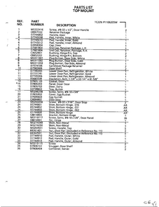 Top Mount Page 28 Diagram and Parts List for TC22N-P116205W  Amana Refrigerator