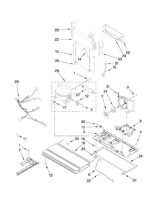 Unit Parts Diagram and Parts List for JFI2089AEP6  Jenn-Air Refrigerator