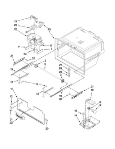 Freezer Liner Parts Diagram and Parts List for MFI2067AES7  Maytag Refrigerator