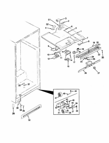 Fresh Food Compartment Diagram and Parts List for RTD21A-9E14A  Maytag Refrigerator